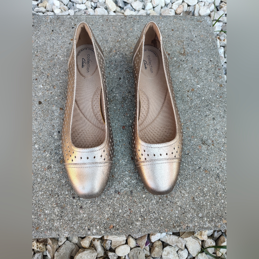 Juliet Cedar Metallic - 26157756 by Clarks Size 9.5